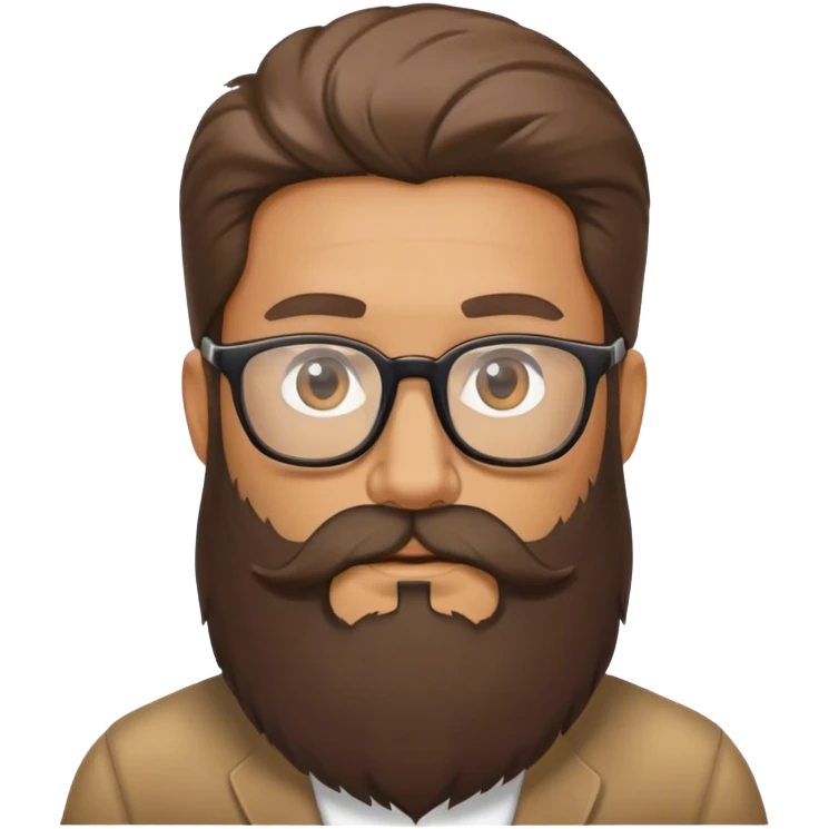 Glasses man with long beards  emoji