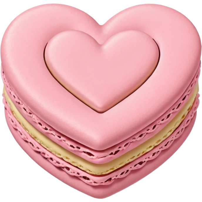 pastel macaron heart emoji
