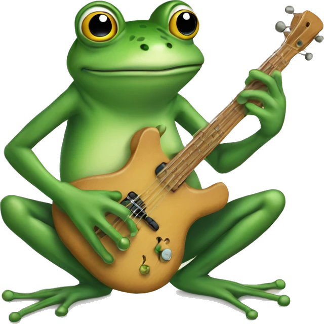 frog playing comput emoji