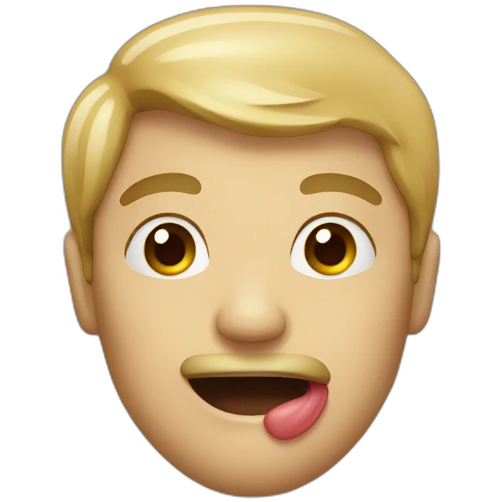 man with tongue emoji