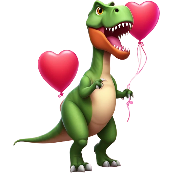valentine’s day t rex emoji