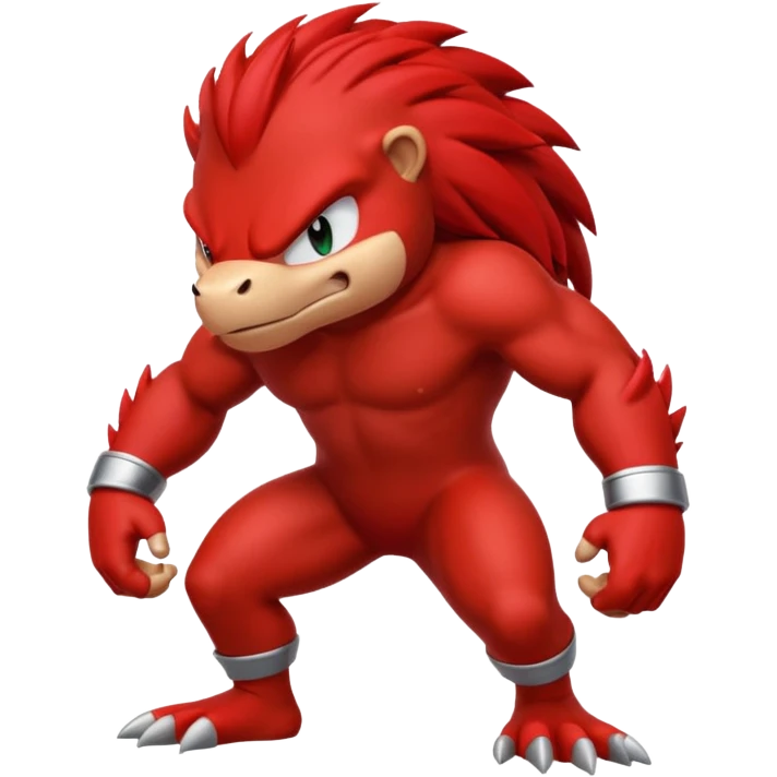 Sonic the hedgehogs friend knuckles a red animal  emoji