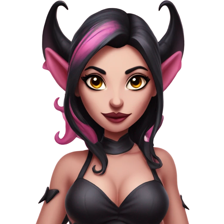 Pink and black sucubus  emoji