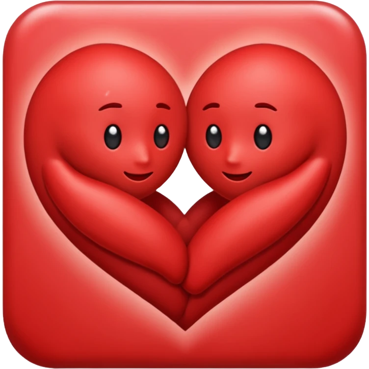 Hearts hug emoji