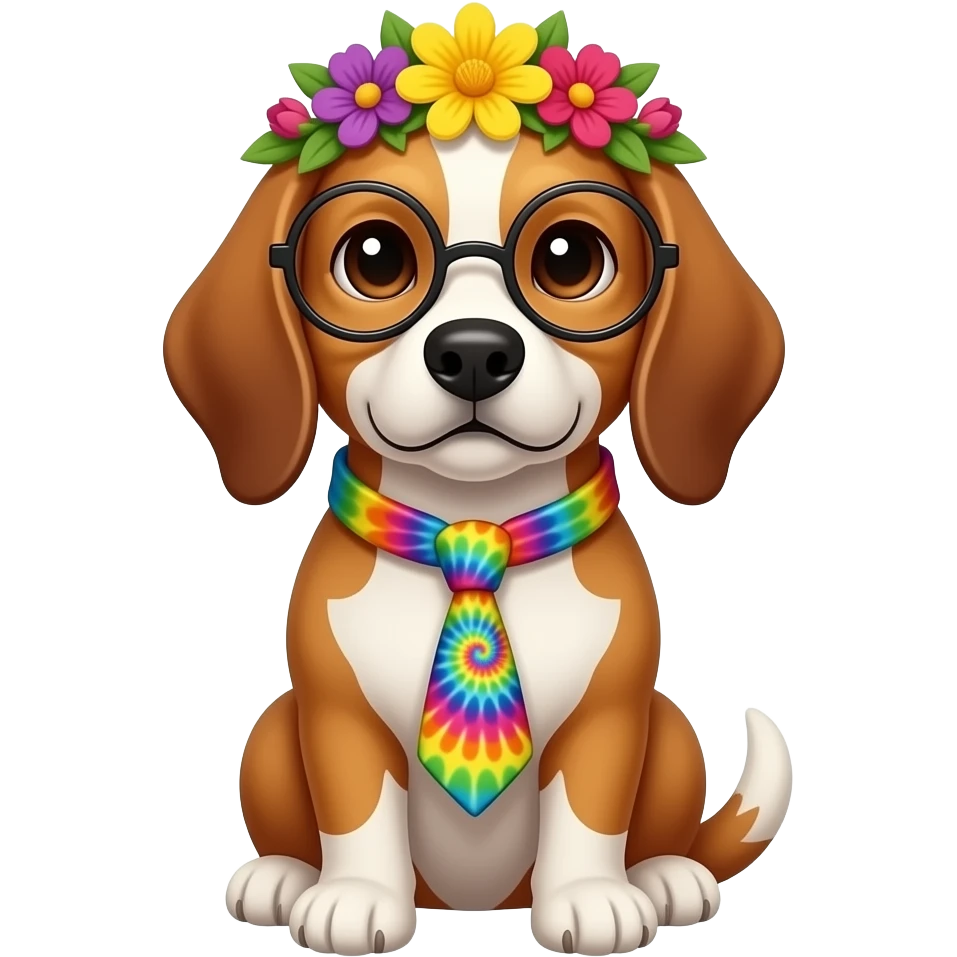 hippie dog emoji