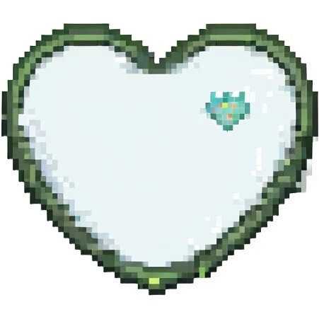 heart icon with a white highlight, pixel art emoji