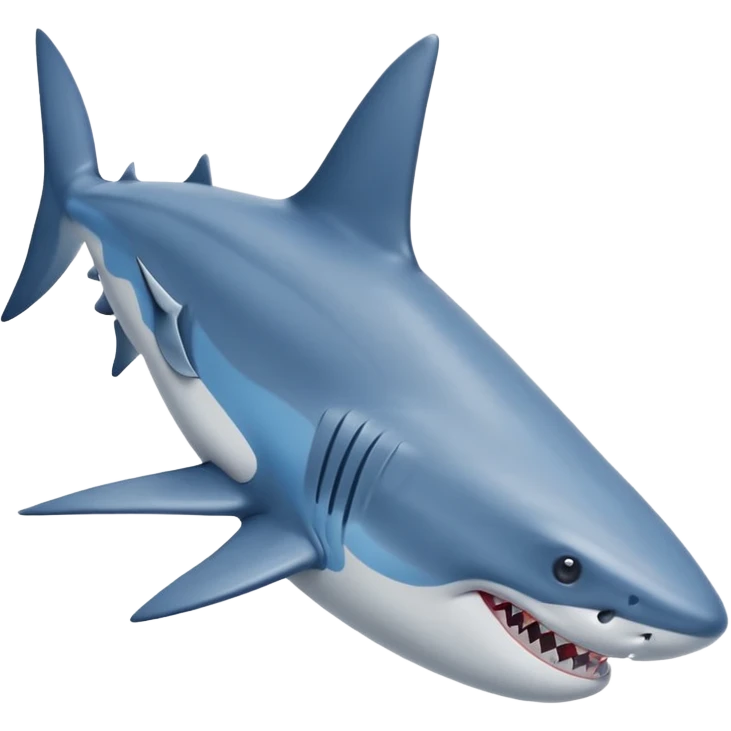 Requin avec des chaussures nike bleue  emoji