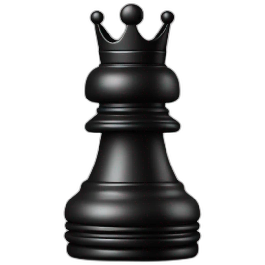 chess piece King black with smiley face emoji
