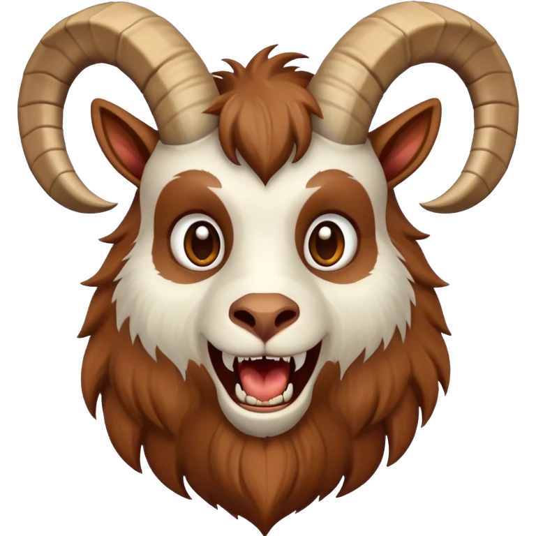 Goat with sharp teeth emoji