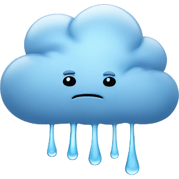 Sad rain cloud emoji