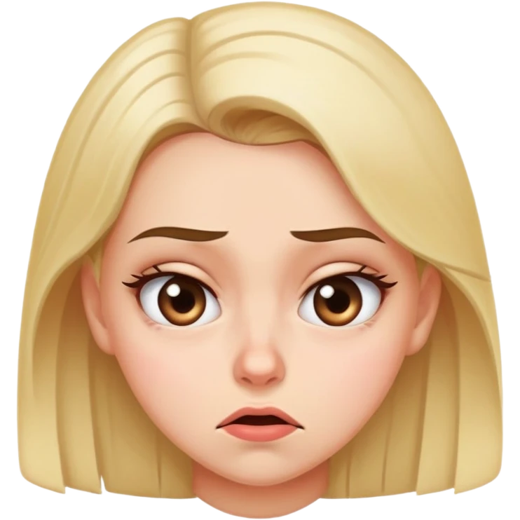 Girl rolling her eyes with a disgusted expression  emoji