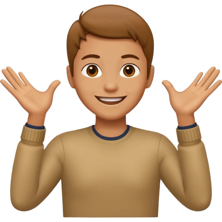 A person with the arms opened emoji