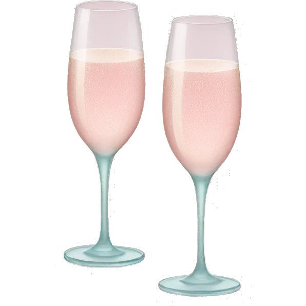 glasses with pastel pink champagne emoji