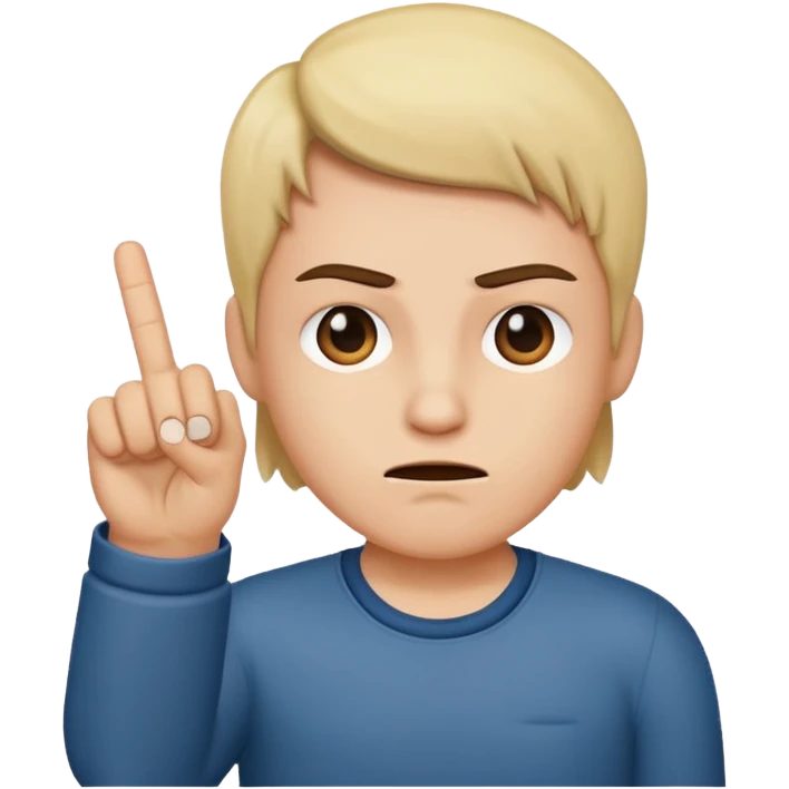 Loved with middle finger  emoji