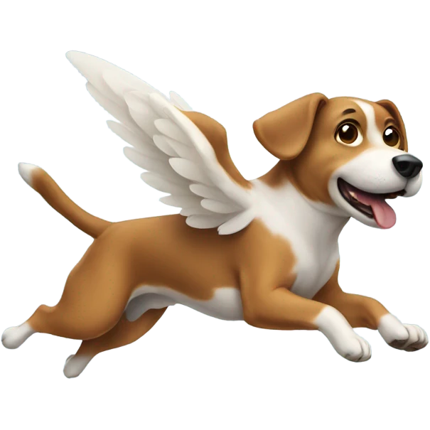 Dog flying emoji