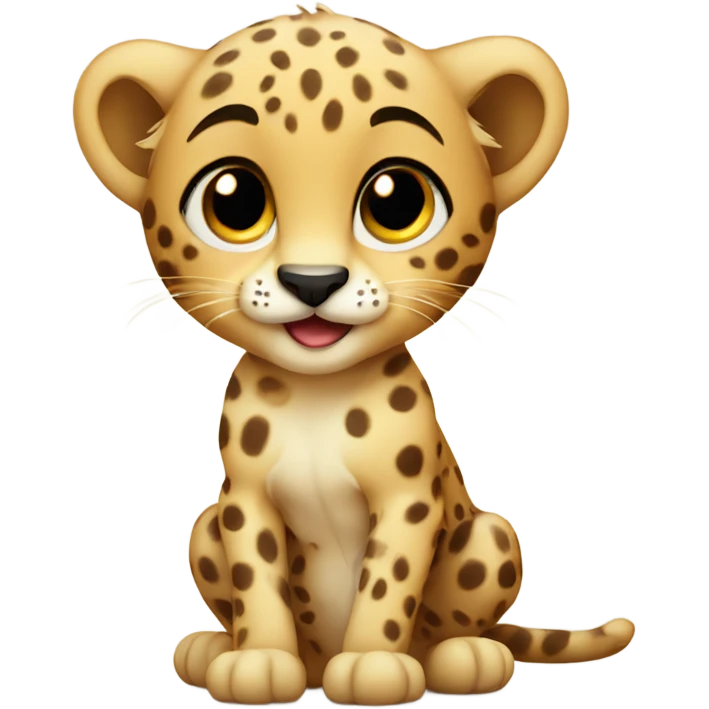 adorable baby cheetah emoji