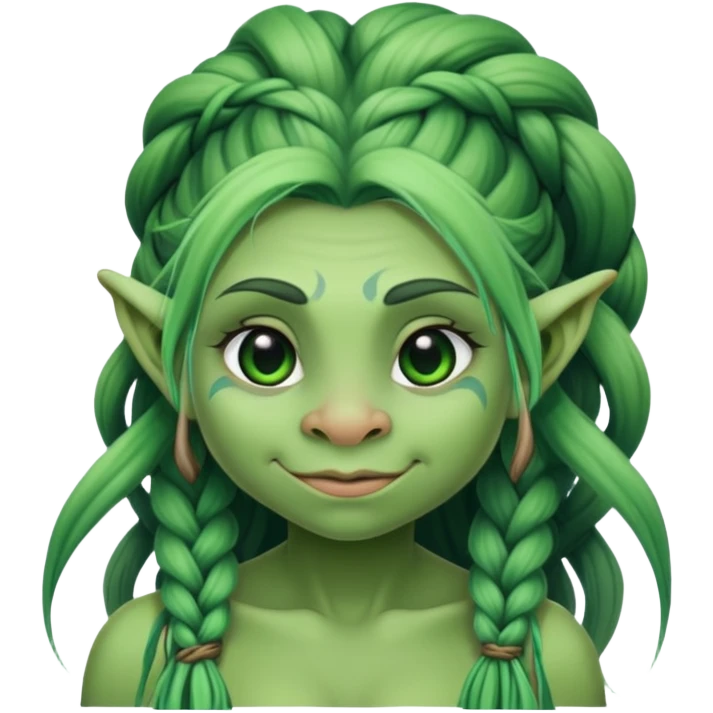 Cute female troll emoji