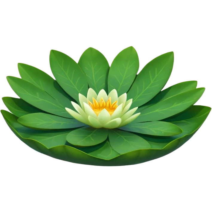 Round water lily leaf emoji