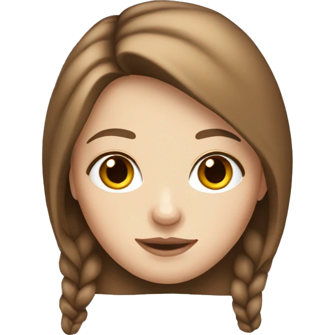 pretty white girl with brown hair emoji