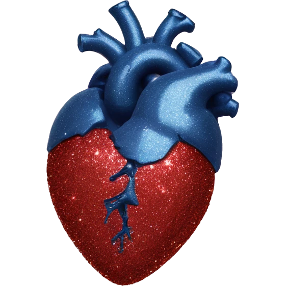 realistic heart with glitter emoji