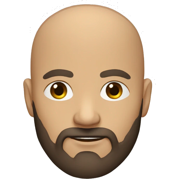 bald human rogue with brown beard  emoji