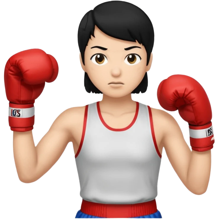    و موی مشکییه آدمی که بکس میکنه با لباس  emoji