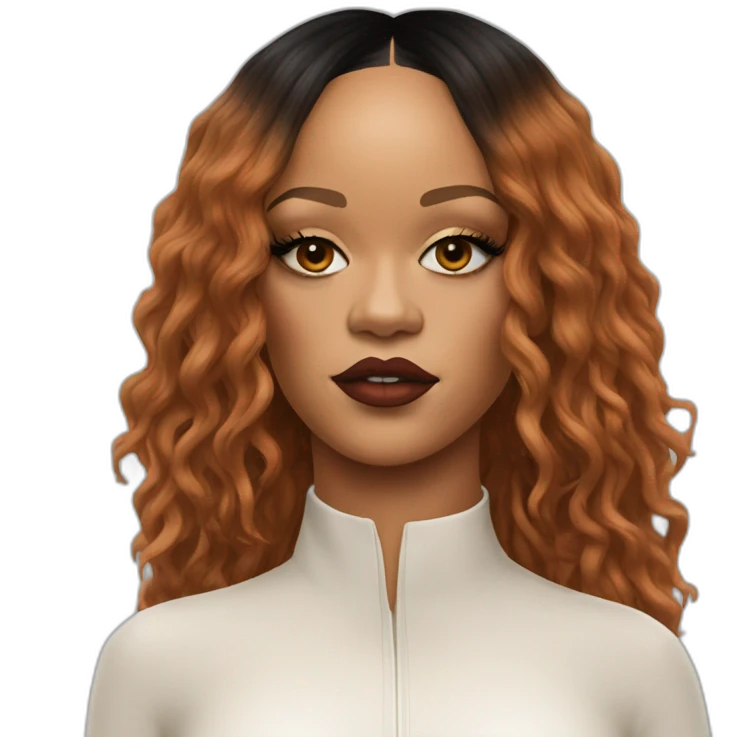 rihanna wearing a skin suit hyperrealistic emoji