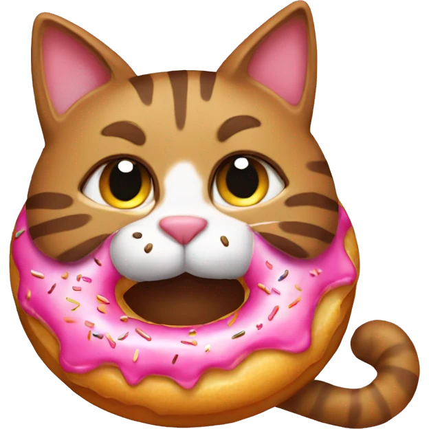 cat eating donut emoji
