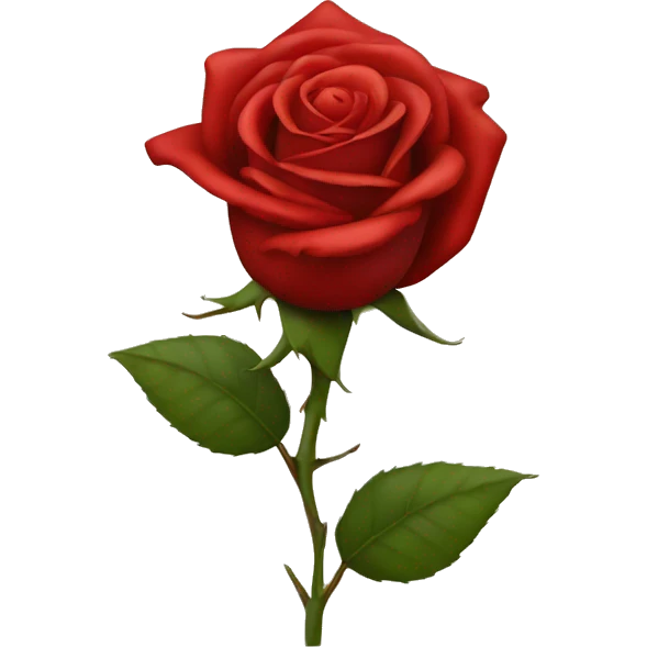 red rose over cross emoji
