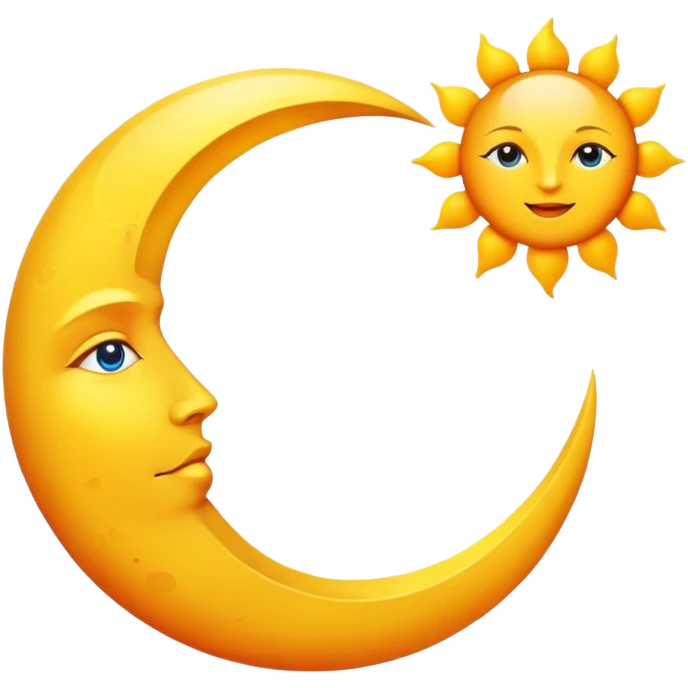 moon and sun in one emoji