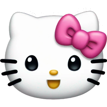 Hello kitty making a kissy face  emoji