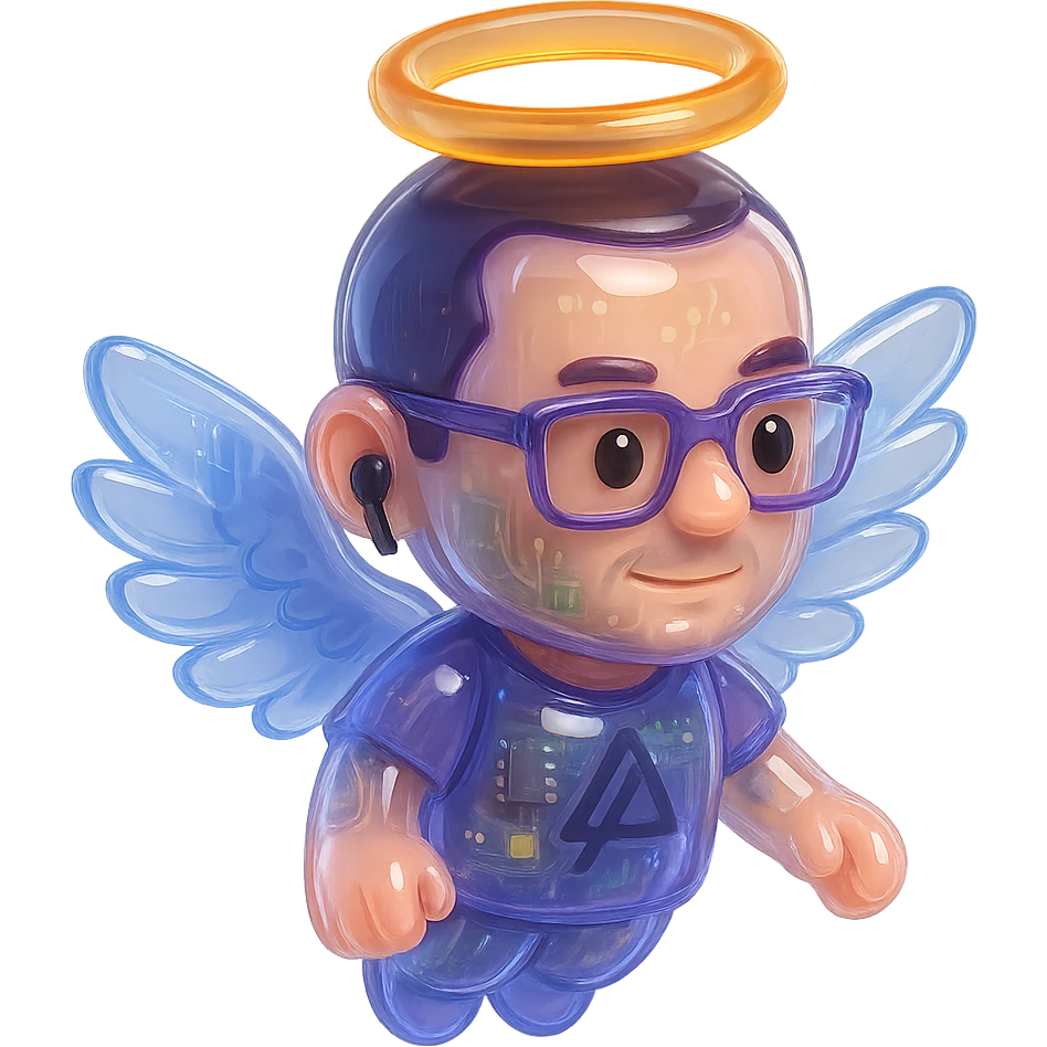 Chester Bennington from Linkin Park with a holy halo and angelic wings emoji