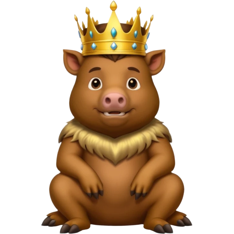 boar King, sitting emoji