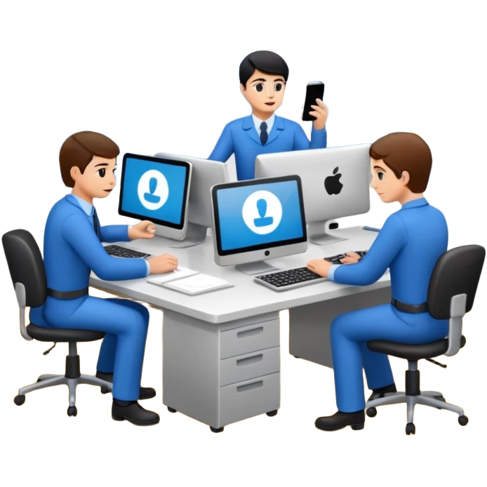 Digital Labour and an example of Agents at work in a workplace setting. emoji