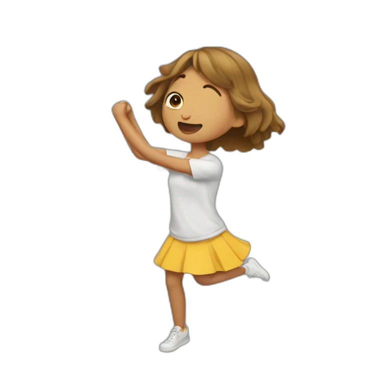 fille qui dab emoji
