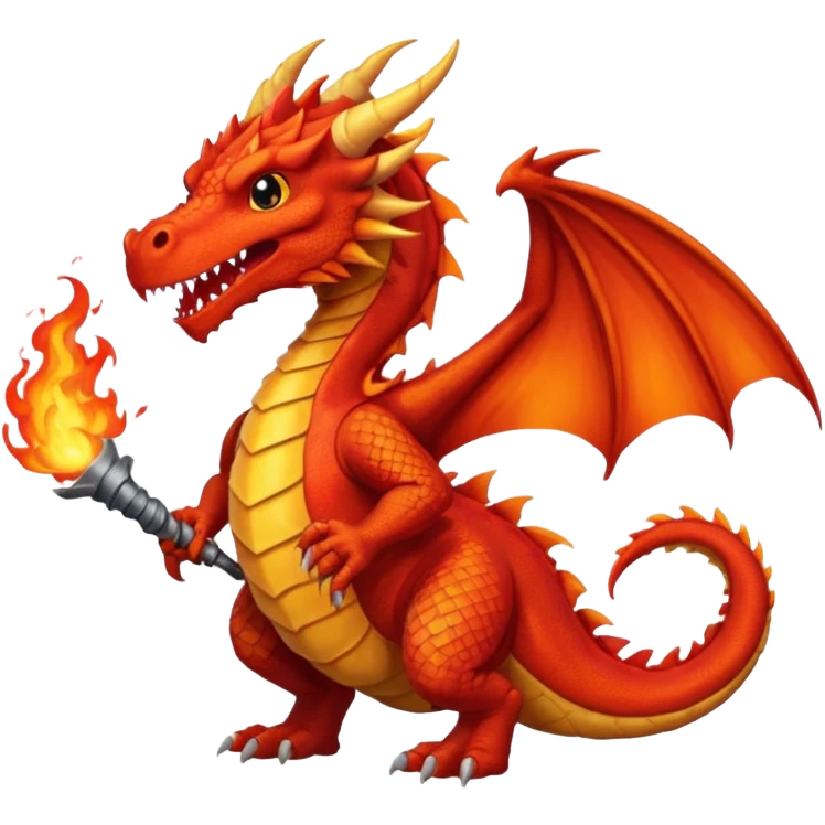 fire-breathing dragon with shirt emoji