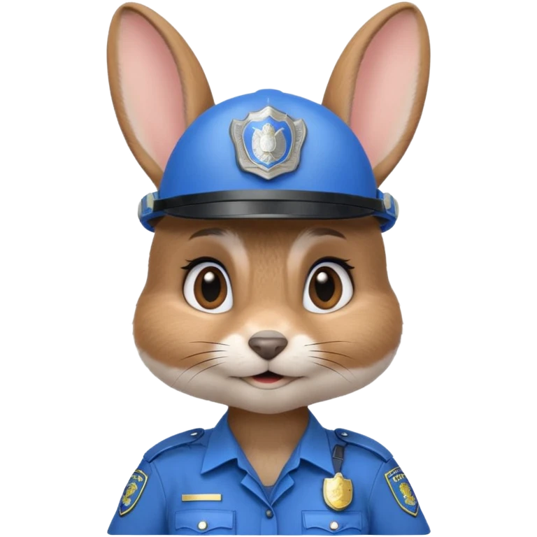 judy hopps, Rabbit police, blue uniform including helmet of uniform emoji