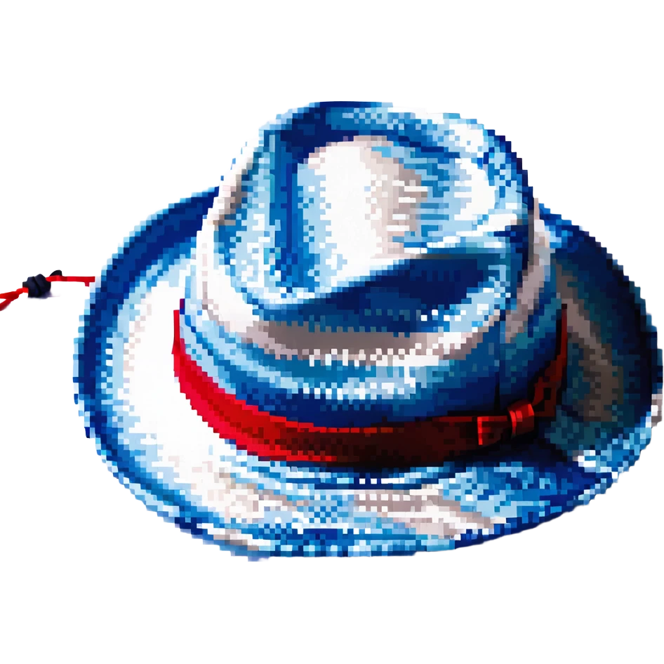 Синяя панамка со шнурком, no background emoji