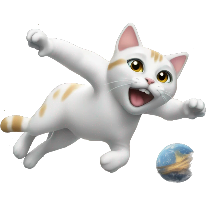 Cat flying in space emoji