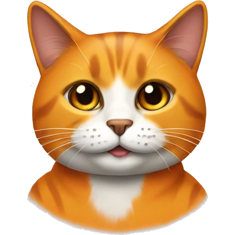 Gato naranja sentado emoji