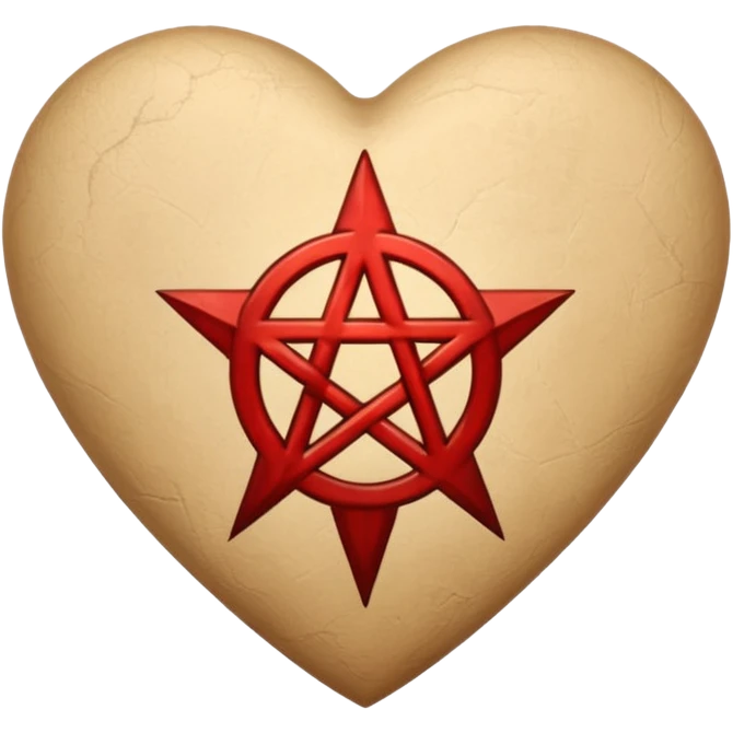 beige heart satanic emoji