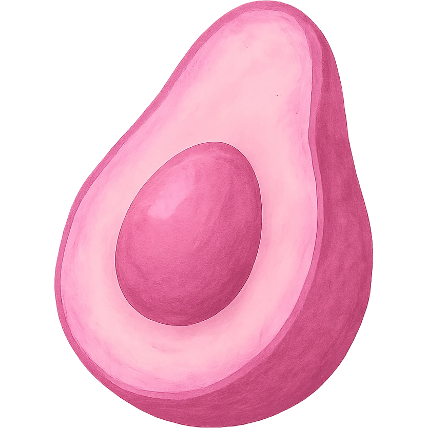 pink avocado emoji