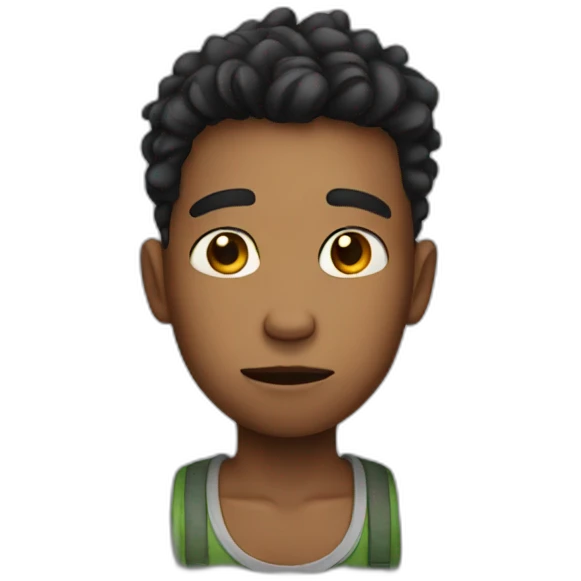 Boy with bad skin emoji