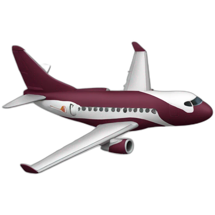 avion color vinotinto y blanco emoji