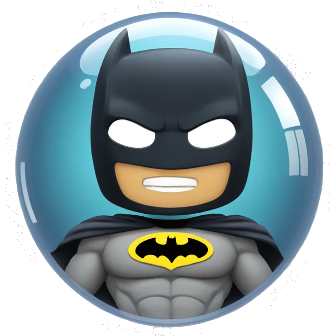 batman with a bubble though emoji
