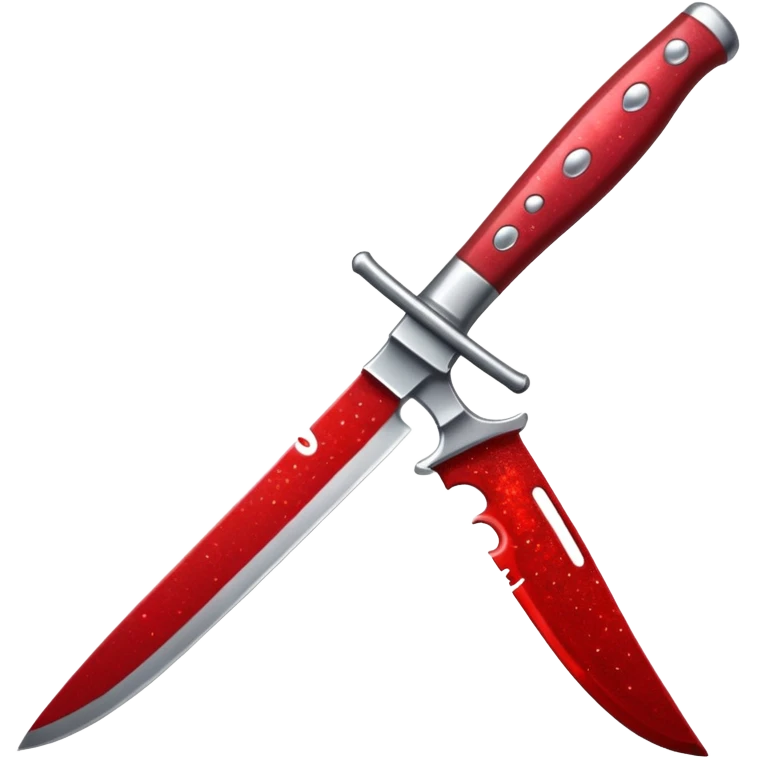 Glitter Blood Knife emoji