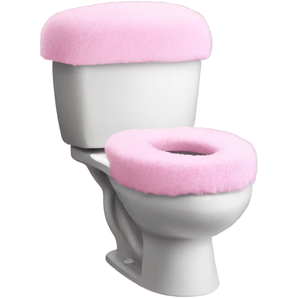 pink fluffy toilet  emoji