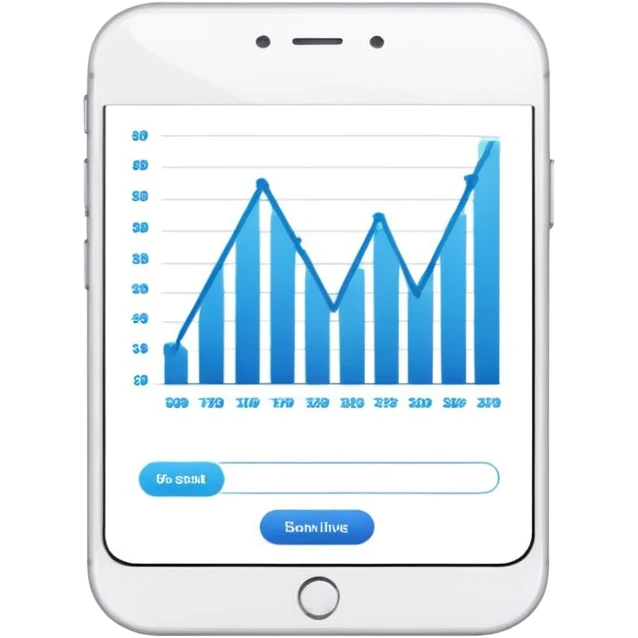 Website with graph increasing emoji