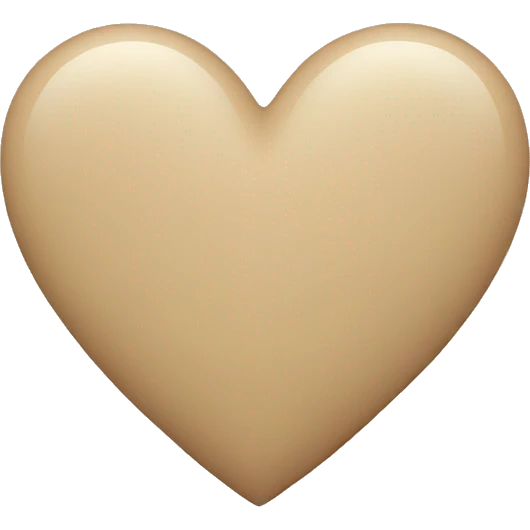 beige heart  emoji