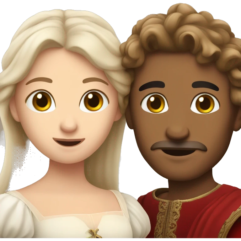 Romeo and Juliet of European appearance emoji